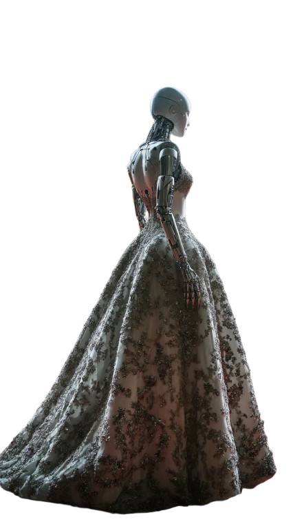 Glamorous Robot Star Vinyl Car Decal Sticker – Waterproof & UV-Resistant 9.706666666666667"