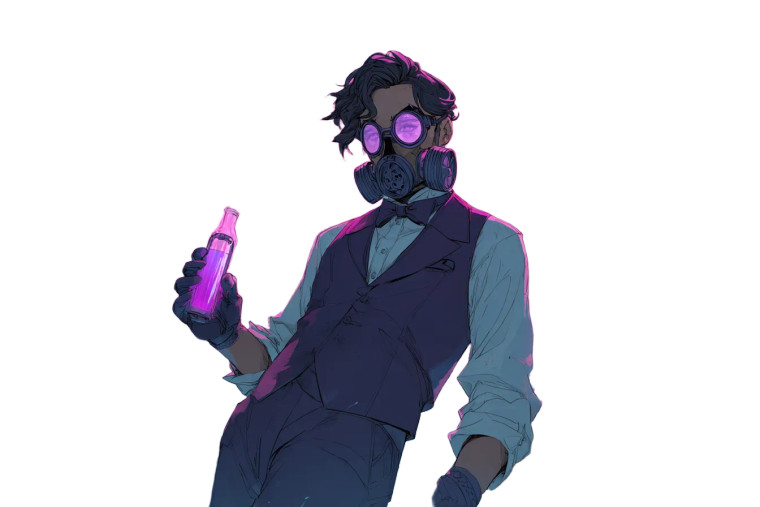 Gas Mask Alchemist Vinyl Car Decal Sticker – Waterproof & UV-Resistant 2.986666666666667"