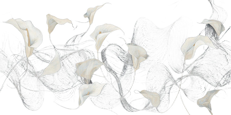 Floating Calla Lilies Vinyl Car Decal Sticker – Waterproof & UV-Resistant 5.12"