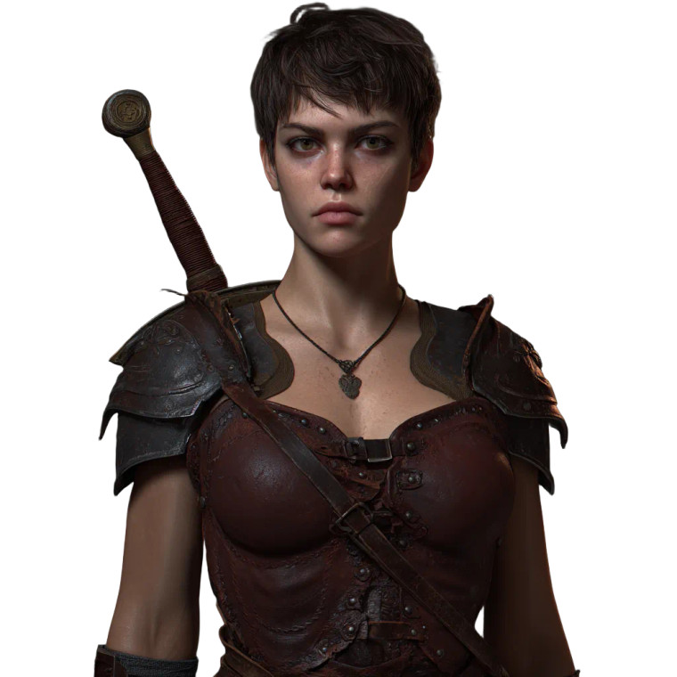 Medieval Warrior Girl Vinyl Car Decal Sticker – Waterproof & UV-Resistant 3.4133333333333336"