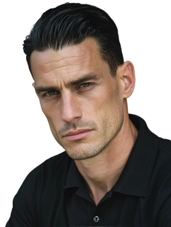 Somber Italian Man Vinyl Car Decal Sticker – Waterproof & UV-Resistant 4.1066666666666665"