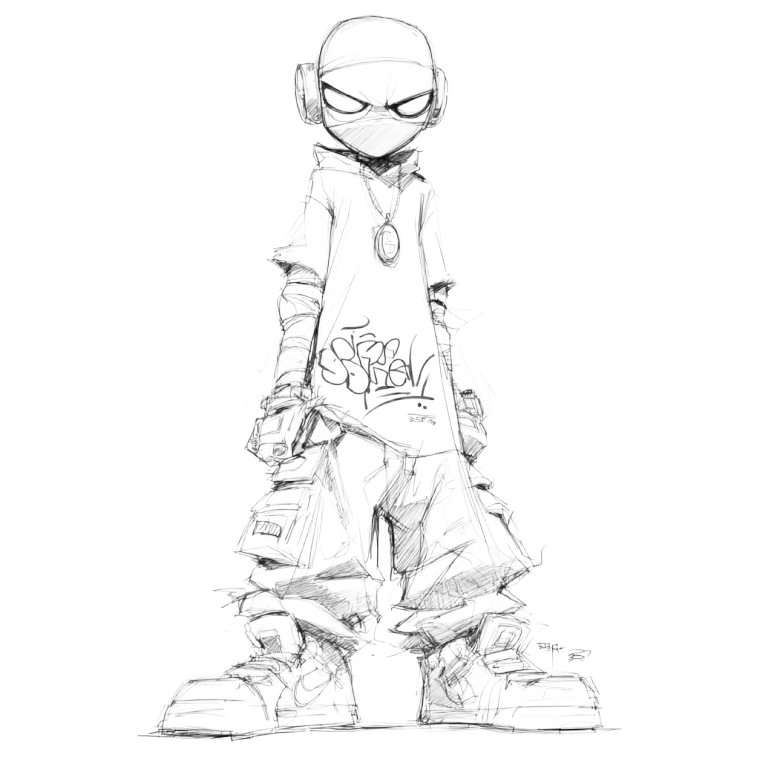 Graffiti Character V2 Vinyl Car Decal Sticker – Waterproof & UV-Resistant 3.4133333333333336"