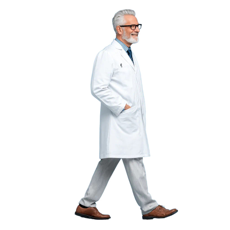 Scientist Walking Vinyl Car Decal Sticker – Waterproof & UV-Resistant 6.826666666666667"