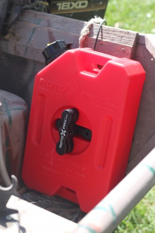 Durable Red Rotopax 1 Gallon Liquid Storage Container | Leak-Proof Gas Can w/ Spout | Made in USA