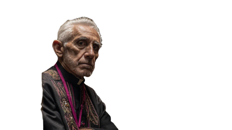 Weary Confessional Priest Vinyl Car Decal Sticker – Waterproof & UV-Resistant 2.72"