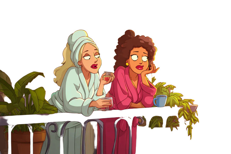 Balcony Friends Moment Vinyl Car Decal Sticker – Waterproof & UV-Resistant 2.986666666666667"