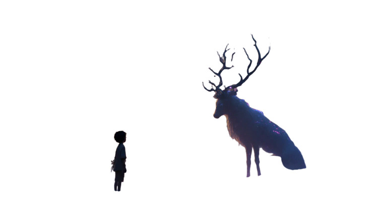 Divine Deer Encounter Vinyl Car Decal Sticker – Waterproof & UV-Resistant 5.4