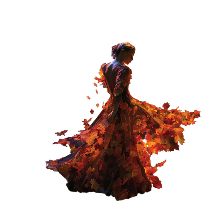 Autumn Leaf Dancer Vinyl Car Decal Sticker – Waterproof & UV-Resistant 6.826666666666667"