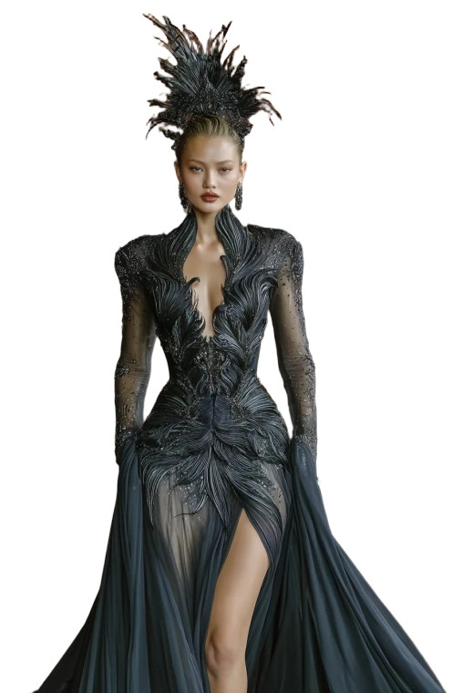 Fantasy Couture Model V4 Vinyl Car Decal Sticker – Waterproof & UV-Resistant 4.4