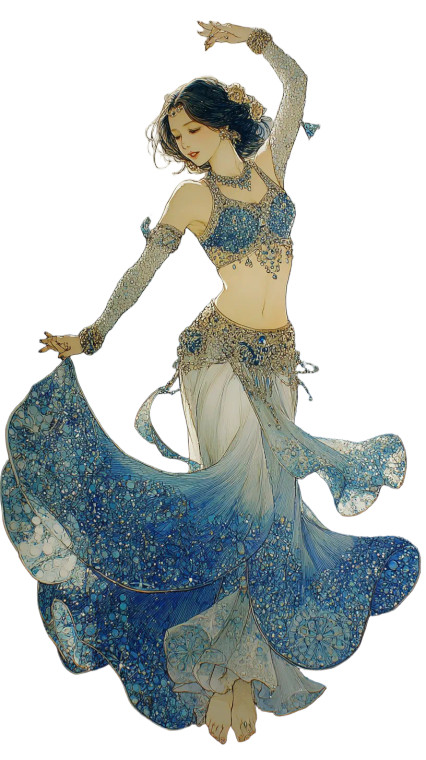 Gemstone Dancer Vinyl Car Decal Sticker – Waterproof & UV-Resistant 4.8533333333333335"