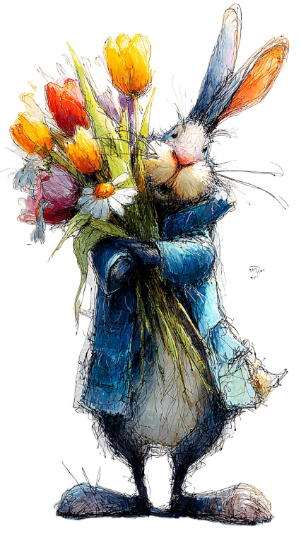 Sweet Bunny Bouquet Vinyl Car Decal Sticker – Waterproof & UV-Resistant 4.8533333333333335" Sweet Bunny Bouquet Vinyl Car Decal Sticker – Waterproof & UV-Resistant 4.8533333333333335"