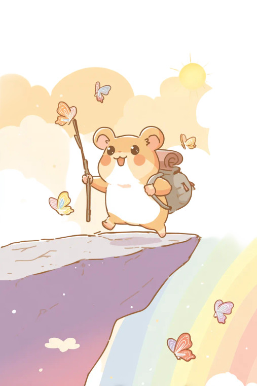 Adventure Hamster Vinyl Car Decal Sticker – Waterproof & UV-Resistant 4.4