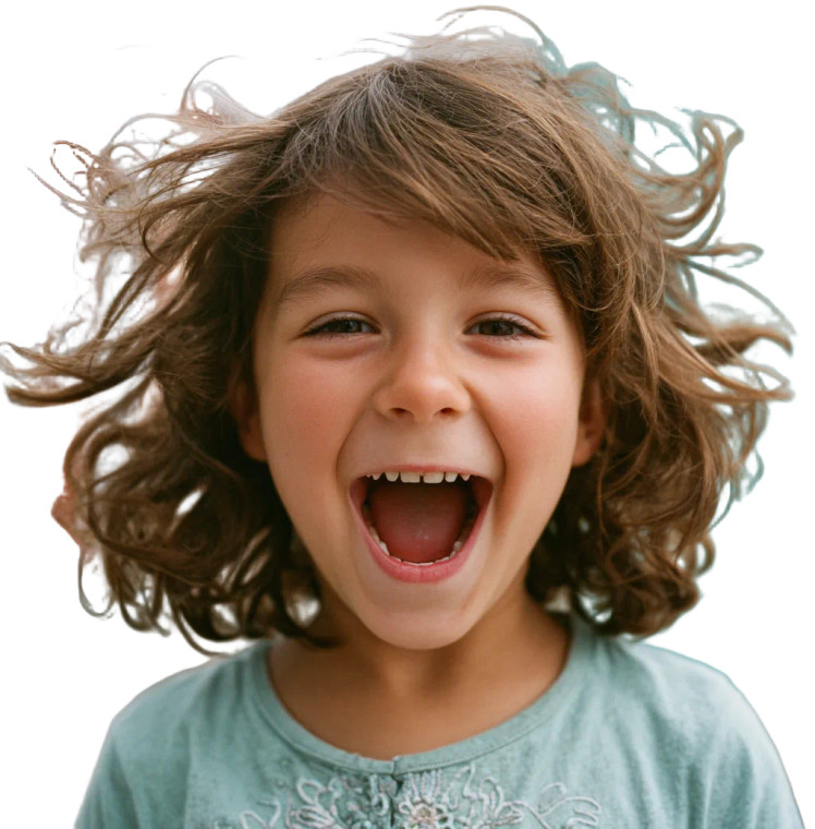 Happy Young Girl V2 Vinyl Car Decal Sticker – Waterproof & UV-Resistant 3.466666666666667"