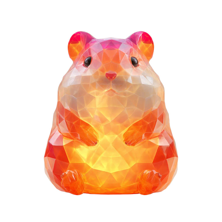 Gemstone Hamster Vinyl Car Decal Sticker – Waterproof & UV-Resistant 3.4133333333333336"