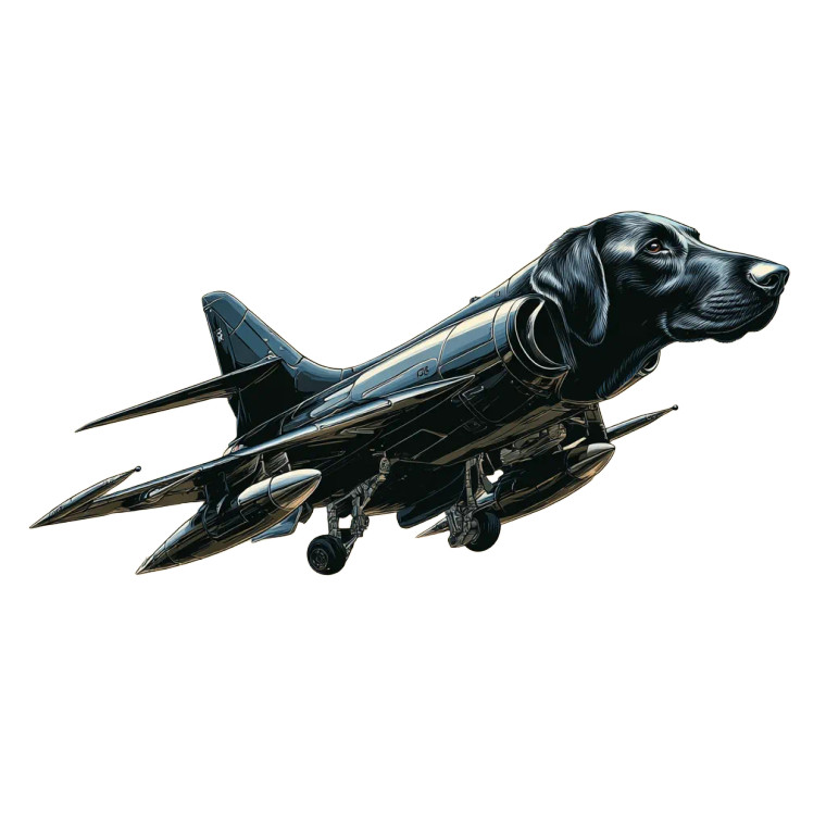 Labrador Jet Vinyl Car Decal Sticker – Waterproof & UV-Resistant 6.826666666666667"