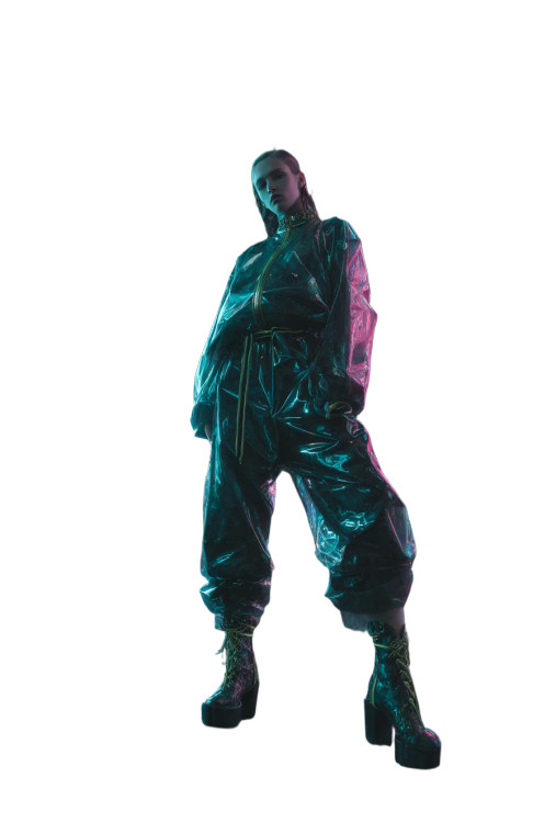 Futuristic Techwear Model V2 Vinyl Car Decal Sticker – Waterproof & UV-Resistant 8.96"