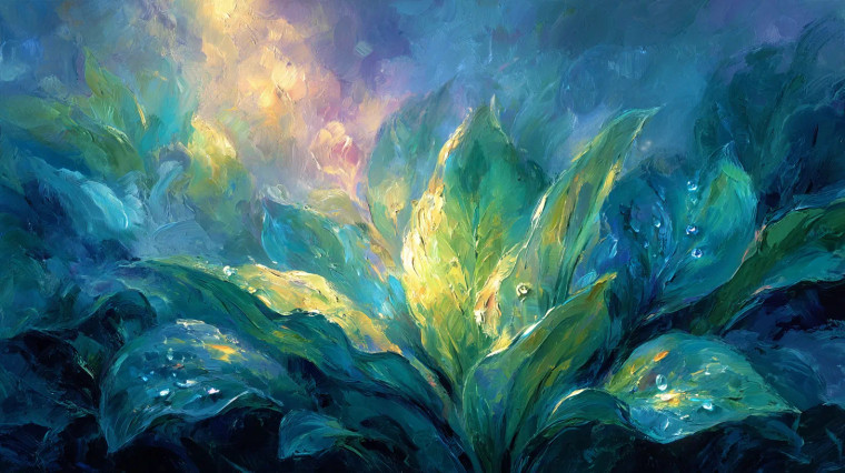 Dewy Green Leaves Vinyl Car Decal Sticker – Waterproof & UV-Resistant 5.4