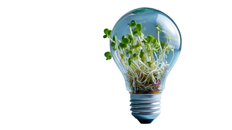 Light Bulb Sprouts Vinyl Car Decal Sticker – Waterproof & UV-Resistant 5.4