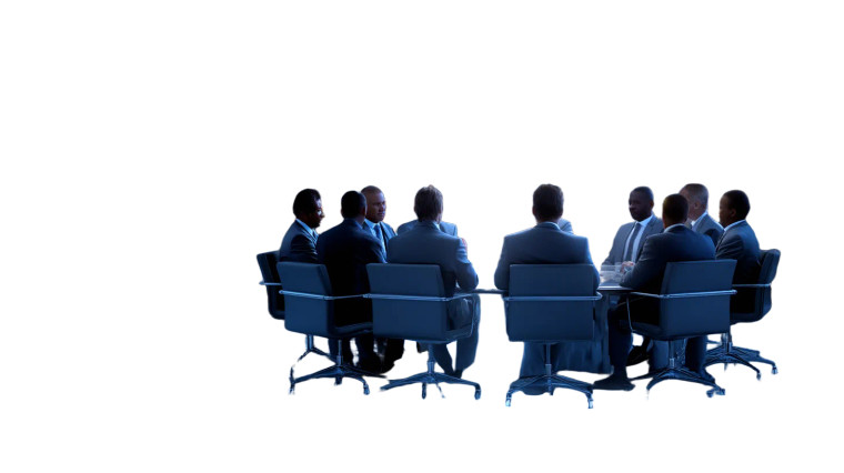 Executives Hosting Roundtable Vinyl Car Decal Sticker – Waterproof & UV-Resistant 5.4