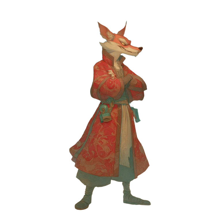 Sly Fox Anthro Vinyl Car Decal Sticker – Waterproof & UV-Resistant 3.4133333333333336"