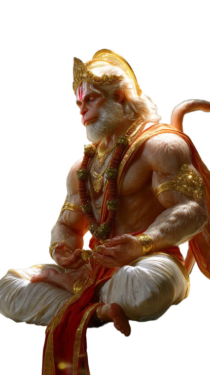 Divine Hanuman Meditation V3 Vinyl Car Decal Sticker – Waterproof & UV-Resistant 9.706666666666667"