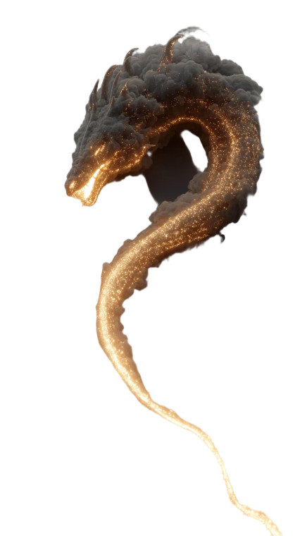 Smoke Serpent Dragon Vinyl Car Decal Sticker – Waterproof & UV-Resistant 9.706666666666667"