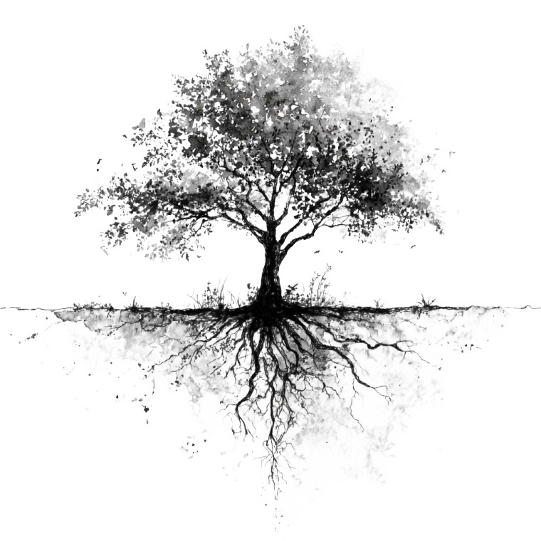 Rooted Tree Vinyl Car Decal Sticker – Waterproof & UV-Resistant 6.826666666666667"