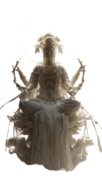 Guanyin Bodhisattva Portrait V3 Vinyl Car Decal Sticker – Waterproof & UV-Resistant 4.8533333333333335"