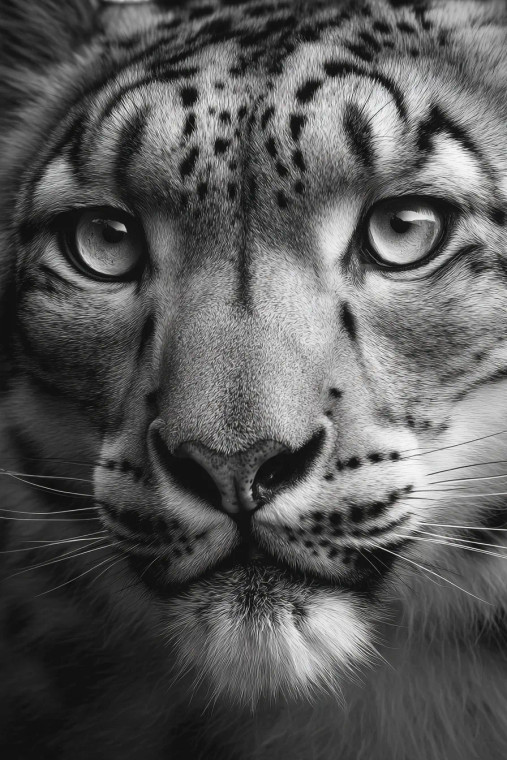 Snow Leopard Portrait V7 Vinyl Car Decal Sticker – Waterproof & UV-Resistant 8.96"