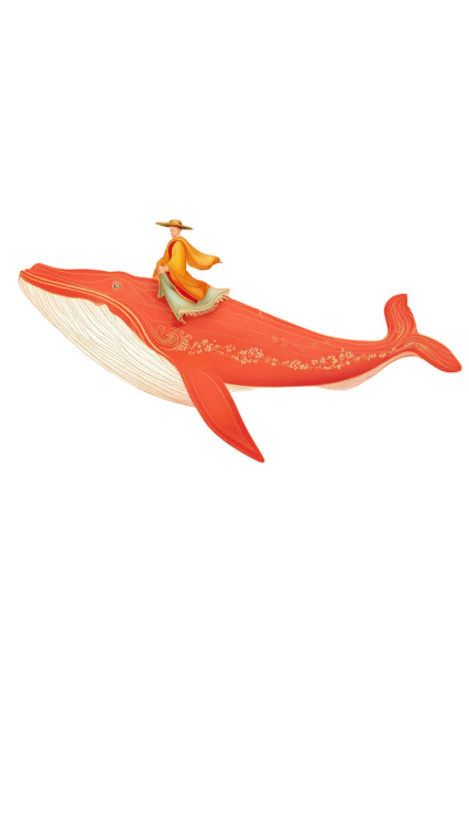 Whale Rider Vinyl Car Decal Sticker – Waterproof & UV-Resistant 9.706666666666667"