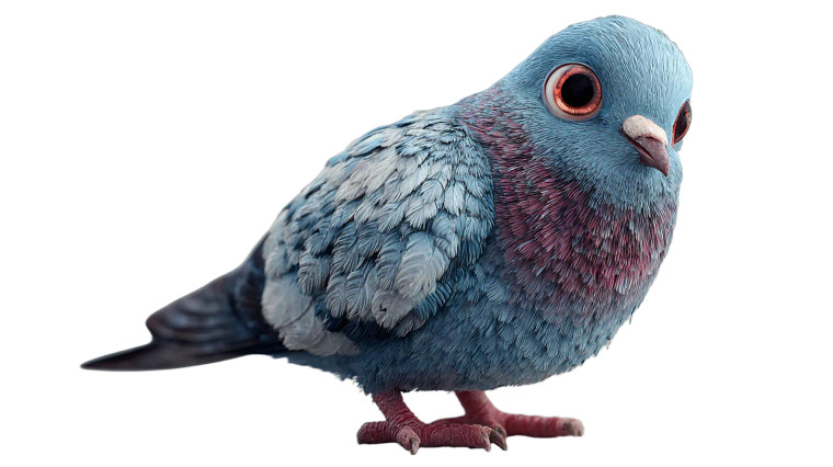 Stylized 3D Pigeon Vinyl Car Decal Sticker – Waterproof & UV-Resistant 2.72"