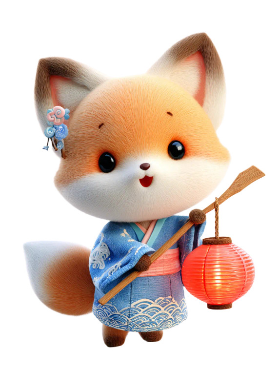 Chibi Fox Spirit V2 Vinyl Car Decal Sticker – Waterproof & UV-Resistant 4.1066666666666665"