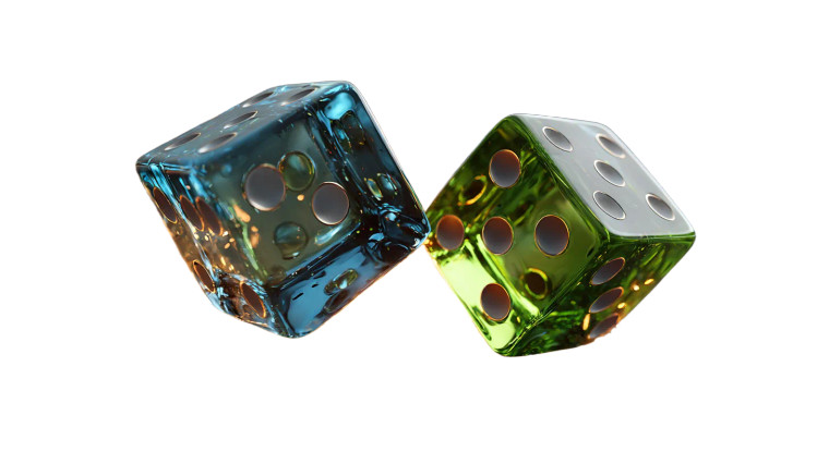 Translucent Dice Tumbling Vinyl Car Decal Sticker – Waterproof & UV-Resistant 5.4