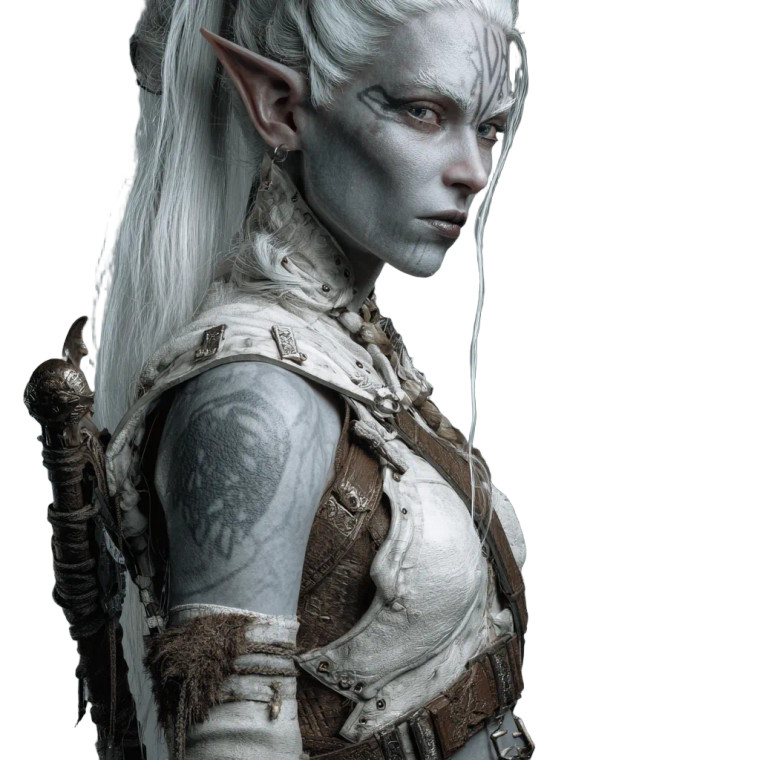 Githyanki Female Vinyl Car Decal Sticker – Waterproof & UV-Resistant 3.4133333333333336"