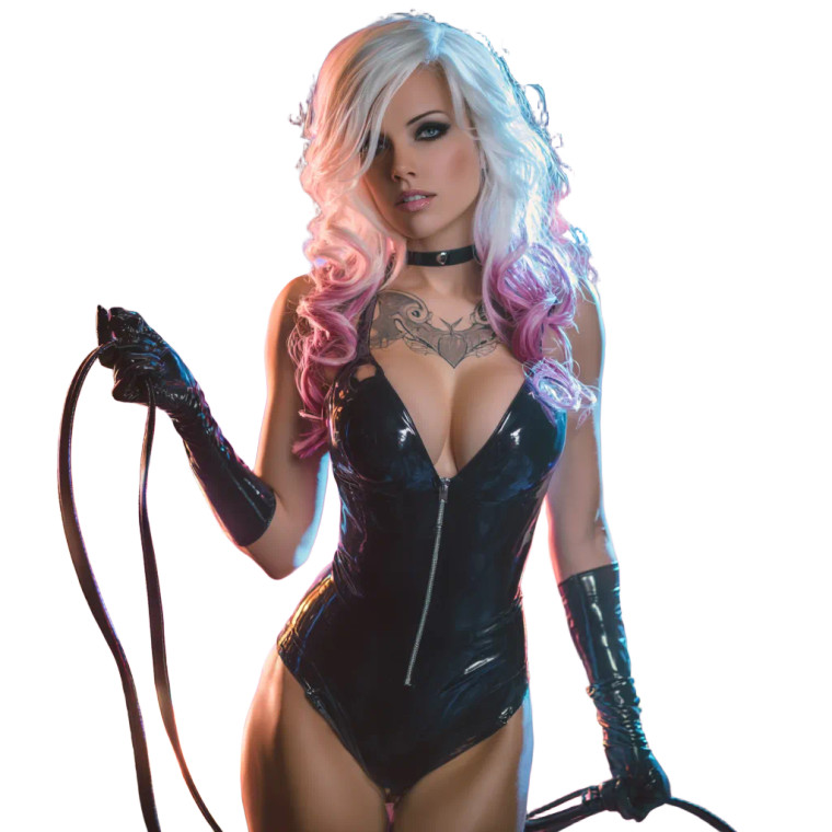 Latex-Clad Woman V4 Vinyl Car Decal Sticker – Waterproof & UV-Resistant 3.4133333333333336"