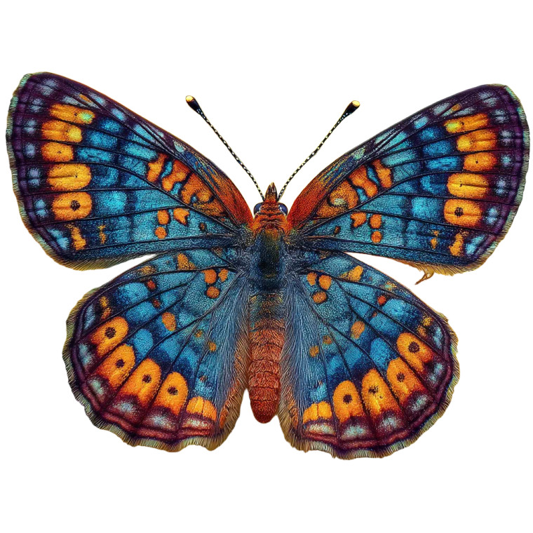 Vivid Butterfly Close-Up Vinyl Car Decal Sticker – Waterproof & UV-Resistant 6.826666666666667"