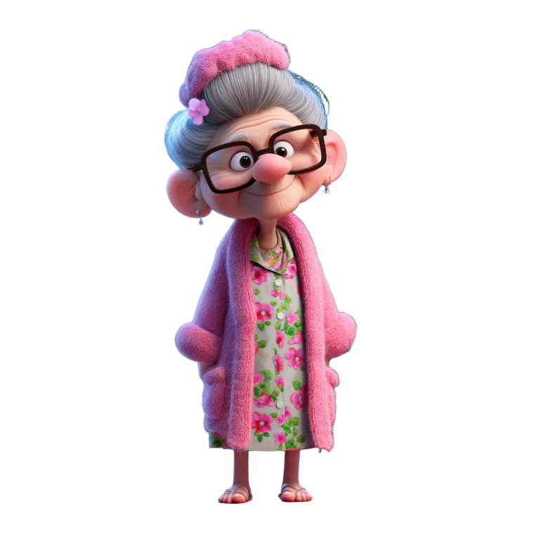 Pixar Grandmother Vinyl Car Decal Sticker – Waterproof & UV-Resistant 6.826666666666667"