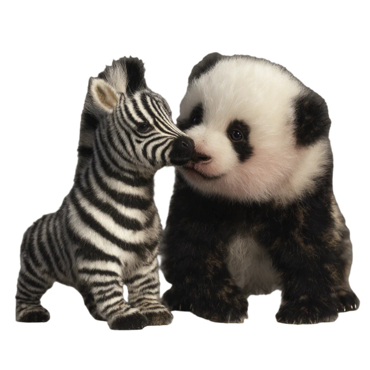 Panda And Zebra Vinyl Car Decal Sticker – Waterproof & UV-Resistant 3.4133333333333336"