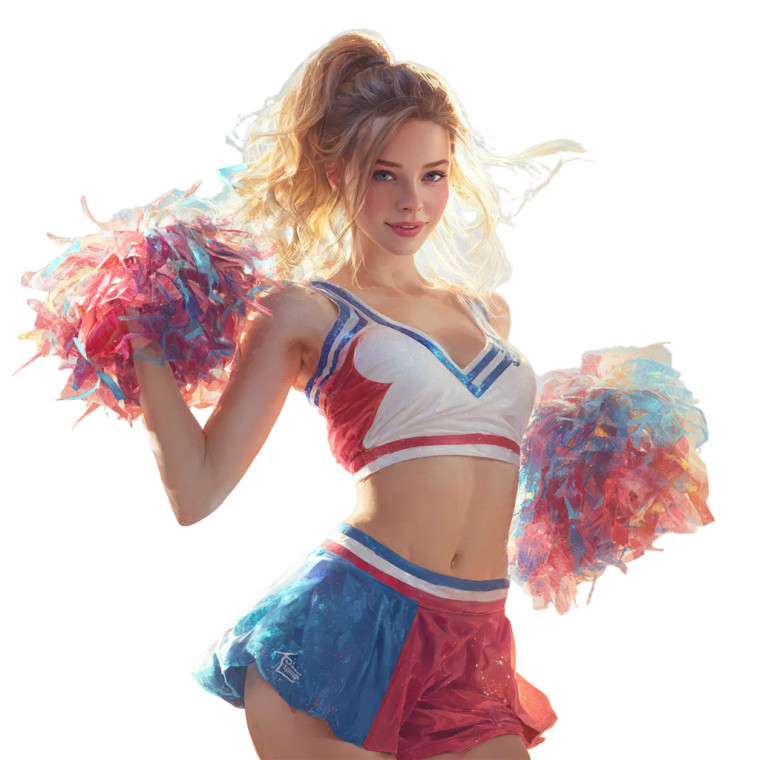 Cheerleader Girl V3 Vinyl Car Decal Sticker – Waterproof & UV-Resistant 3.4133333333333336"