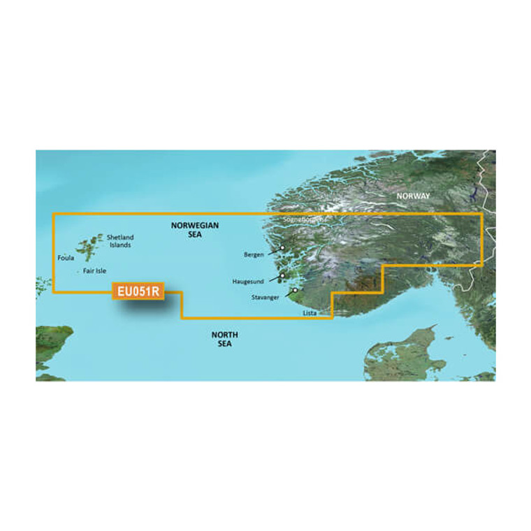 Garmin BlueChart G3 Marine Cartography | Detailed Coverage of Norway Coast | SD Card | Auto-Guidance