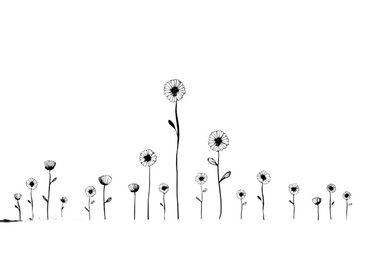 Growing Flowers Vinyl Car Decal Sticker – Waterproof & UV-Resistant 6.1866666666666665"