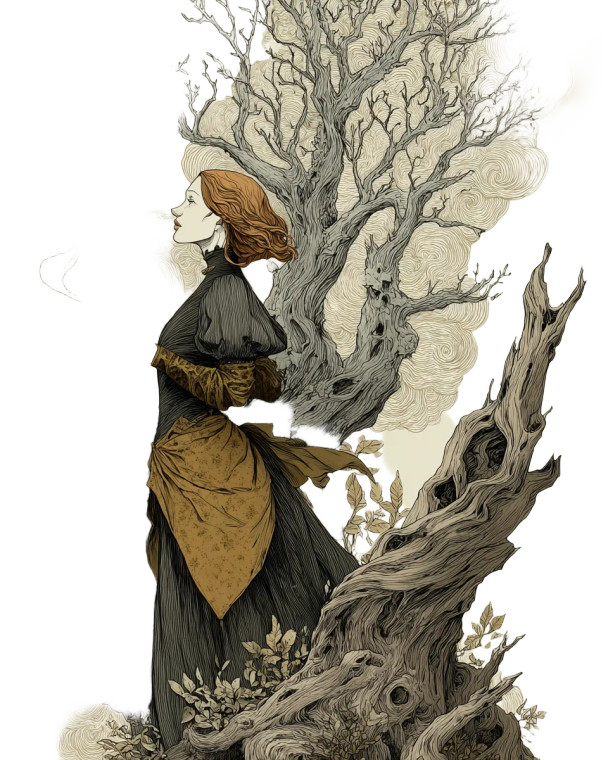 Wiccan Woman Tree Vinyl Car Decal Sticker – Waterproof & UV-Resistant 4.0"