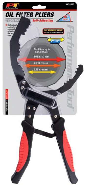 30° Offset Angled Self-Adjusting Pliers | 2-2.5" Capacity | Steel Grips | Heavy-Duty | Thin Profile | Wide Jaw | Auto Return