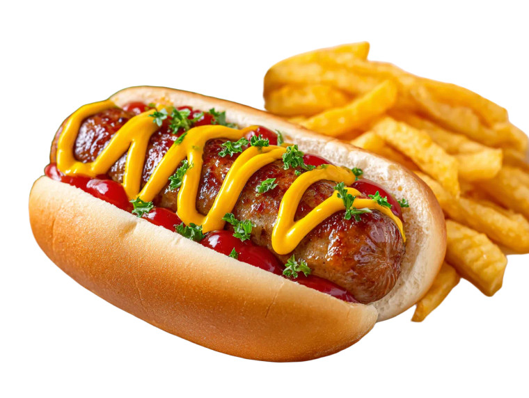 Hot Dog Plate V2 Vinyl Car Decal Sticker – Waterproof & UV-Resistant 6.1866666666666665"