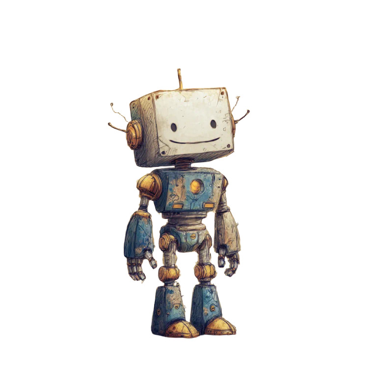 Friendly Ai Robot V6 Vinyl Car Decal Sticker – Waterproof & UV-Resistant 3.4133333333333336"