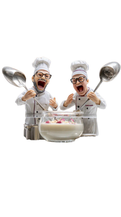 Miniature Chefs Cooking V8 Vinyl Car Decal Sticker – Waterproof & UV-Resistant 9.706666666666667"