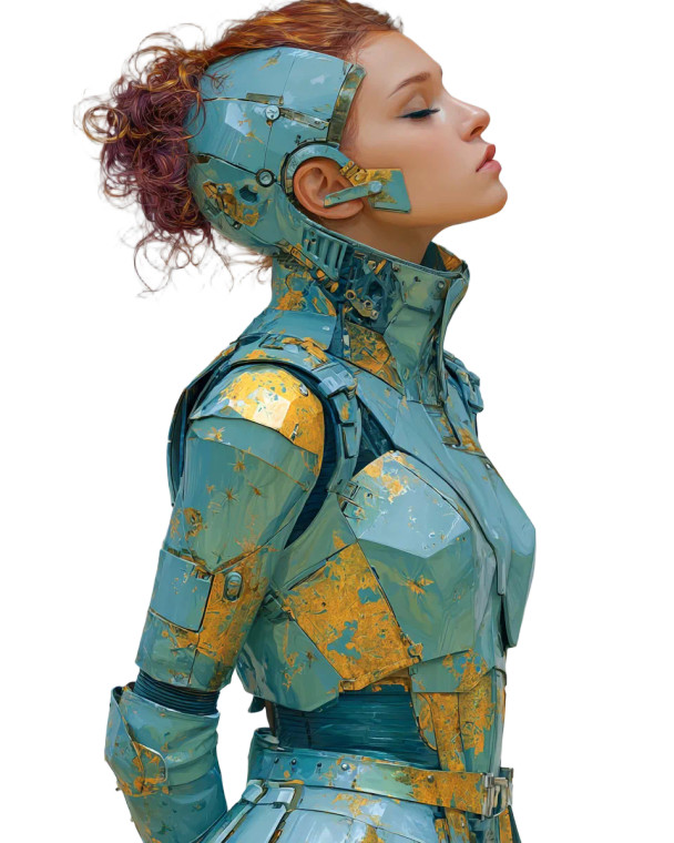 Futuristic Android Woman V5 Vinyl Car Decal Sticker – Waterproof & UV-Resistant 8.0"