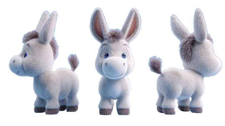 Cute White Donkey Vinyl Car Decal Sticker – Waterproof & UV-Resistant 2.72"