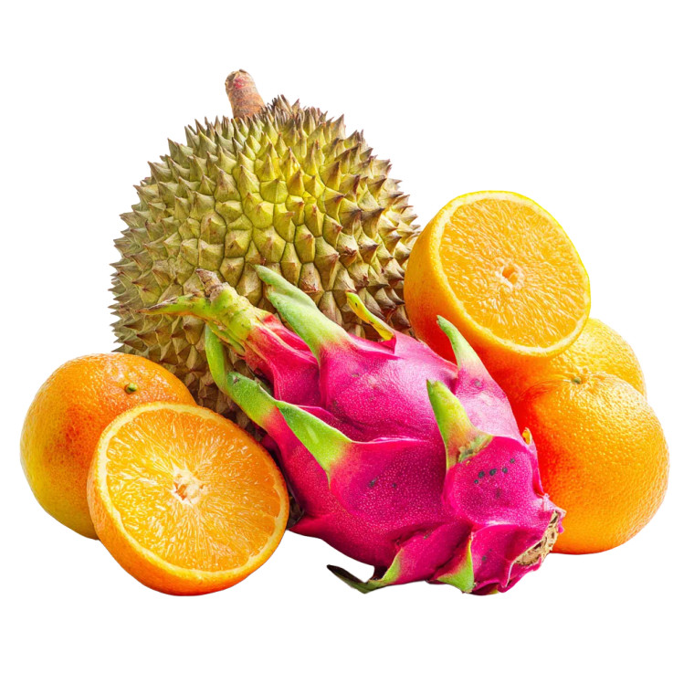 Tropical Fruits Display Vinyl Car Decal Sticker – Waterproof & UV-Resistant 3.4133333333333336"
