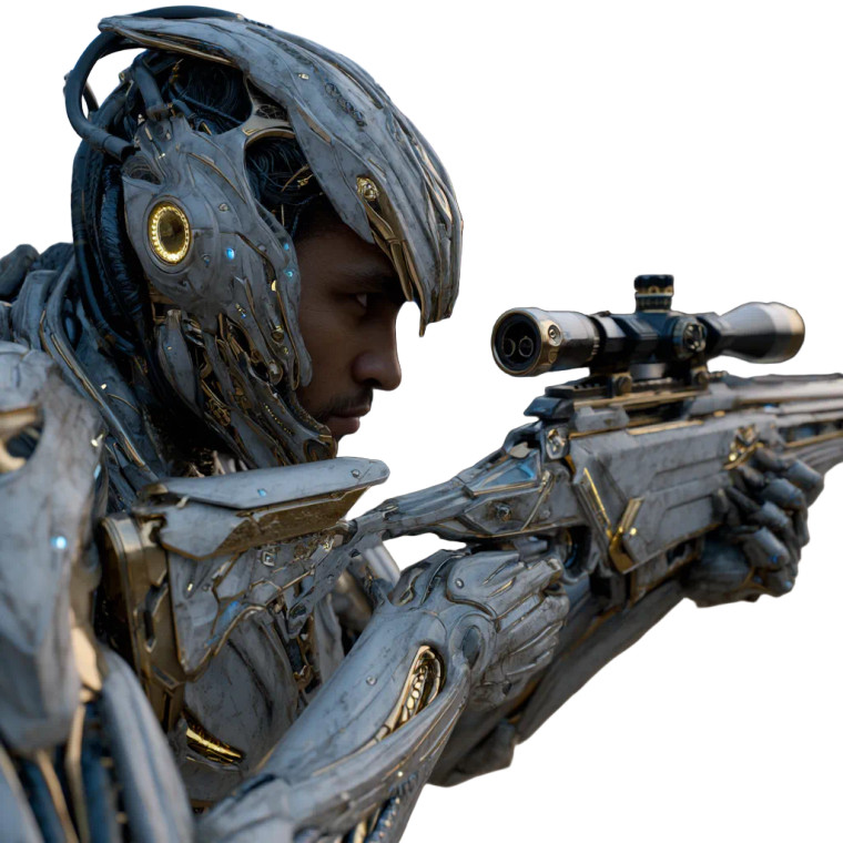 Futuristic Sniper V3 Vinyl Car Decal Sticker – Waterproof & UV-Resistant 6.826666666666667"
